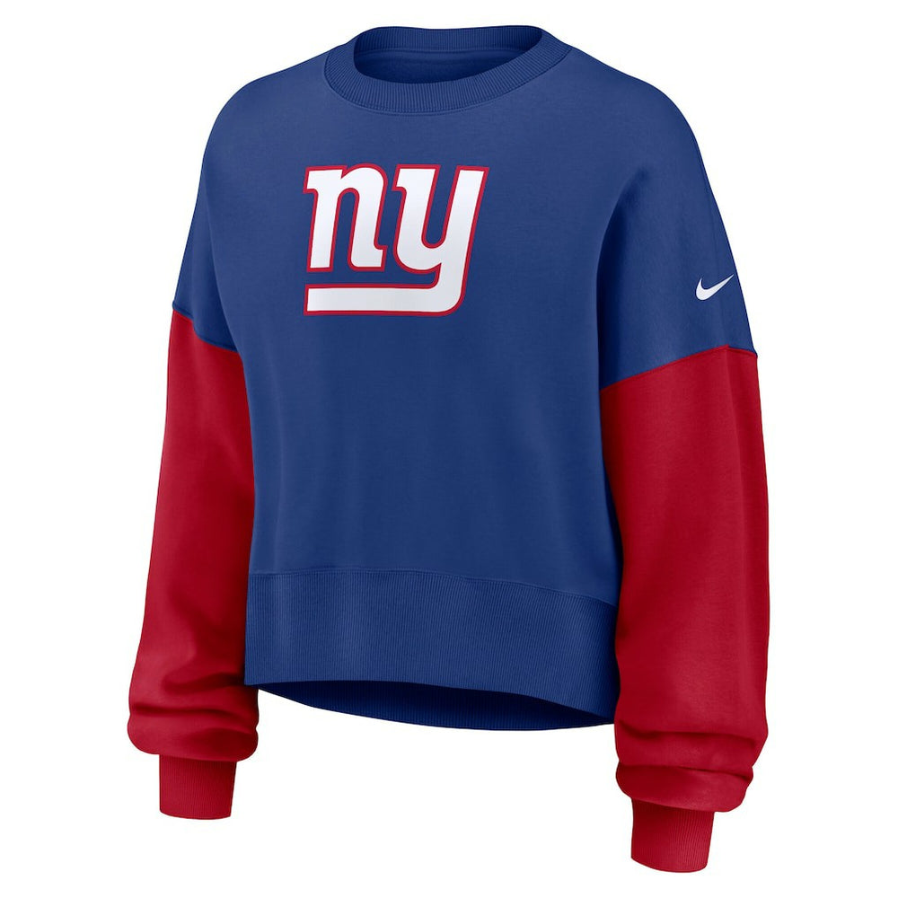 NFL New York Giants Women's Oversized Color-Block Pullover Sweatshirt