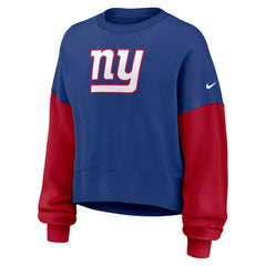 NFL New York Giants Women's Oversized Color-Block Pullover Sweatshirt