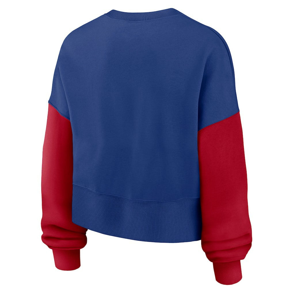 NFL New York Giants Women's Oversized Color-Block Pullover Sweatshirt