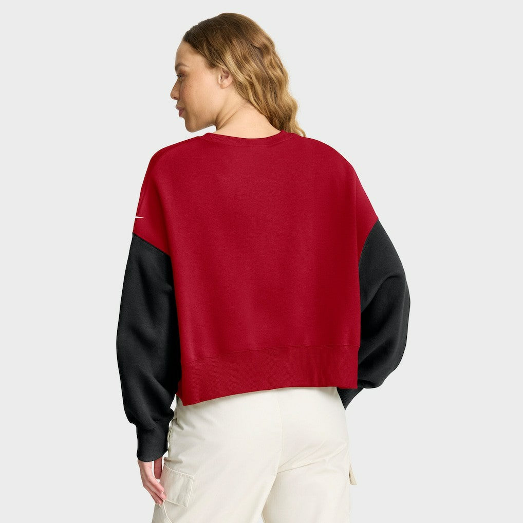 NFL San Francisco 49ers Women's Oversized Color-Block Pullover Sweatshirt