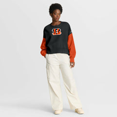 NFL Cincinnati Bengals Women's Oversized Color-Block Pullover Sweatshirt