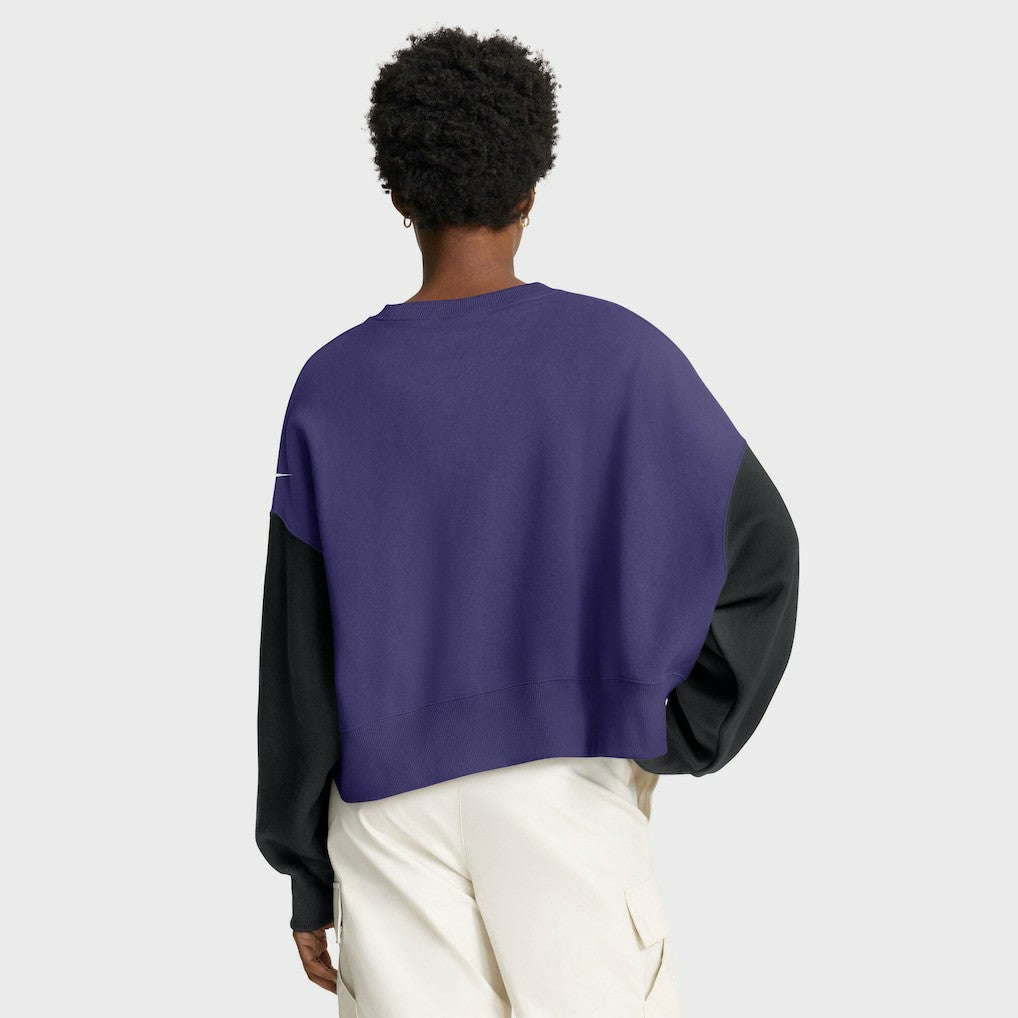 NFL Baltimore Ravens Women's Oversized Color-Block Pullover Sweatshirt