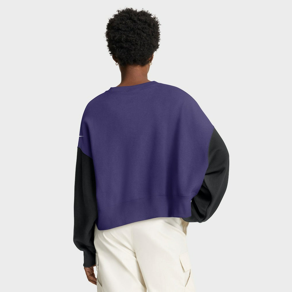 NFL Baltimore Ravens Women's Oversized Color-Block Pullover Sweatshirt
