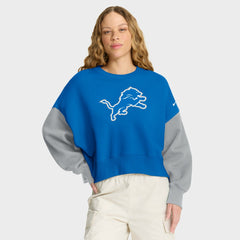 NFL Detroit Lions Women's Oversized Color-Block Pullover Sweatshirt