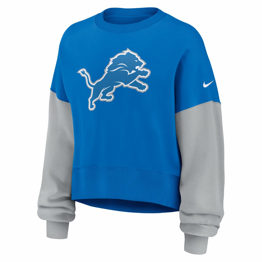 NFL Detroit Lions Women's Oversized Color-Block Pullover Sweatshirt