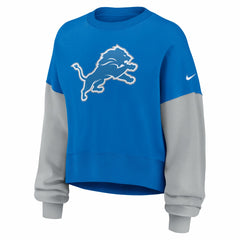 NFL Detroit Lions Women's Oversized Color-Block Pullover Sweatshirt