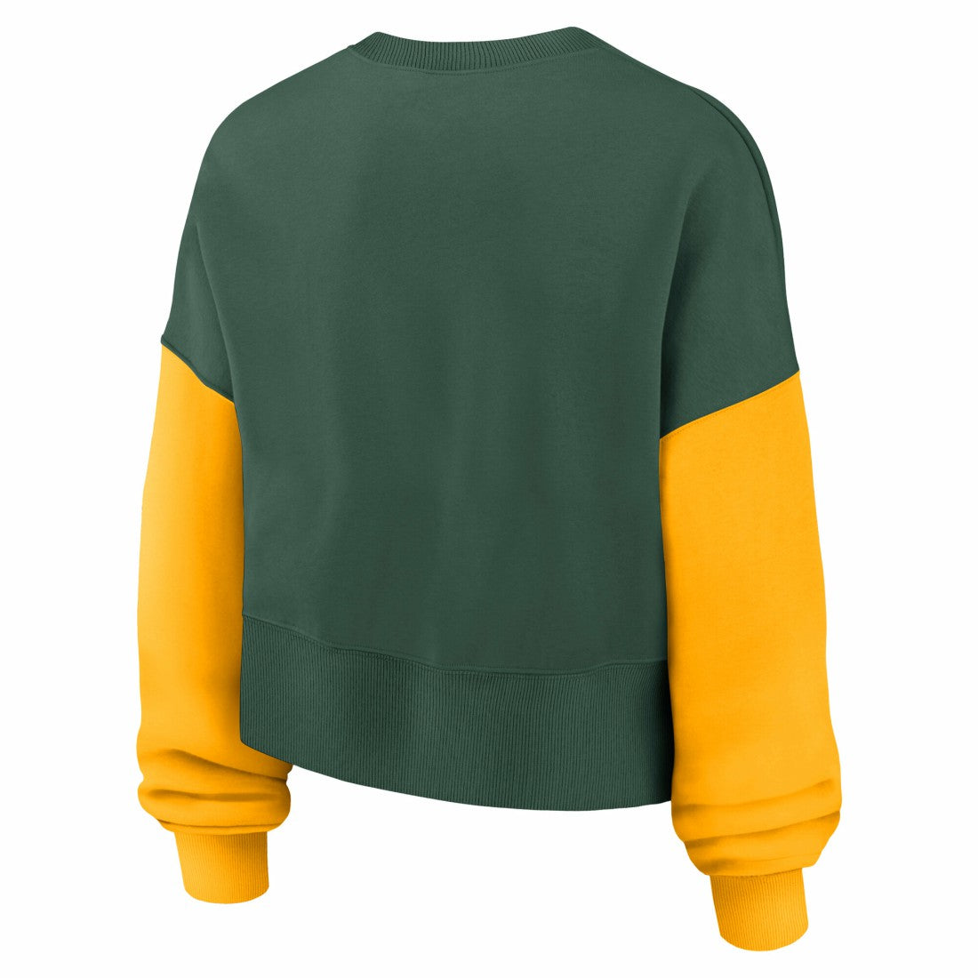 NFL Green Bay Packers Women's Oversized Color-Block Pullover Sweatshirt