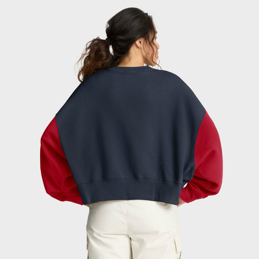 NFL Houston Texans Women's Oversized Color-Block Pullover Sweatshirt