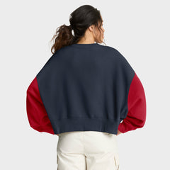 NFL Houston Texans Women's Oversized Color-Block Pullover Sweatshirt