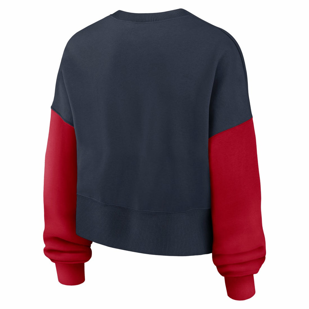 NFL Houston Texans Women's Oversized Color-Block Pullover Sweatshirt