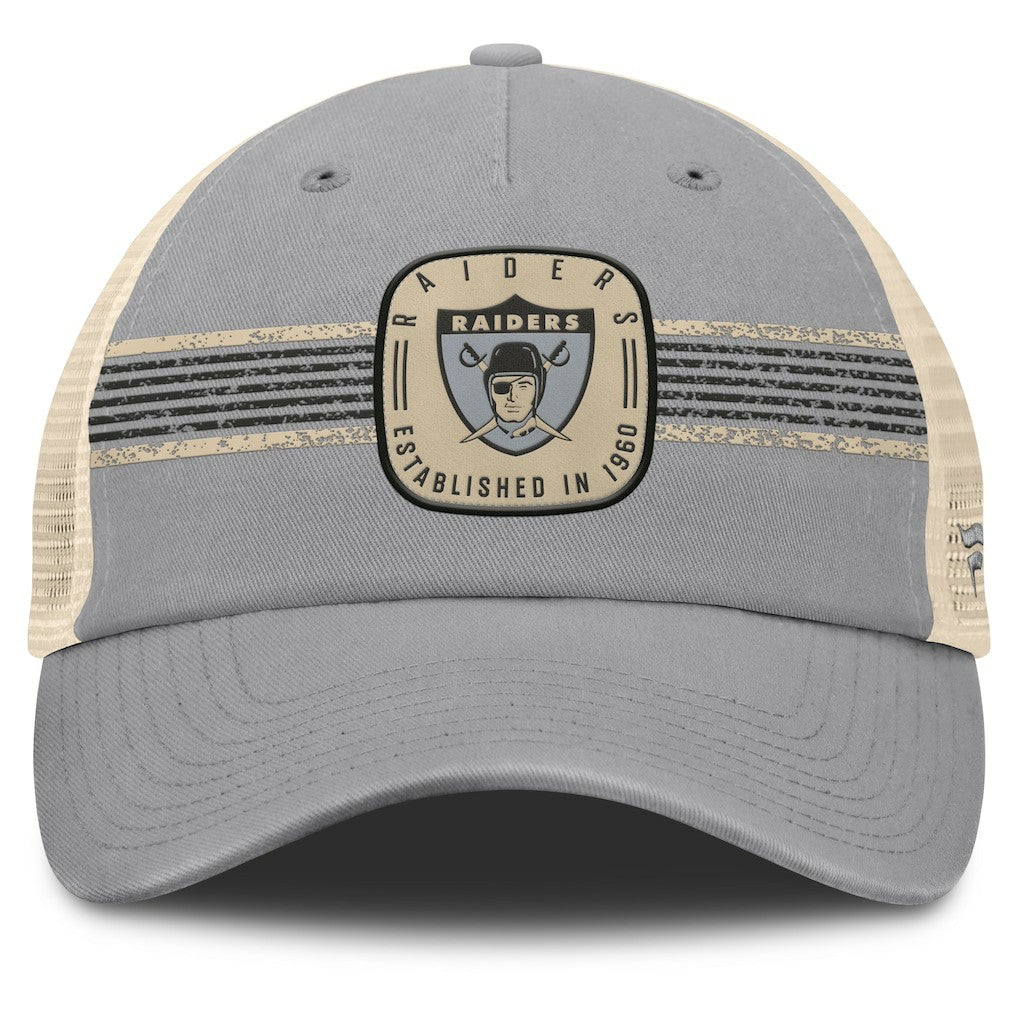 NFL Las Vegas Raiders Heritage Bootleg Trucker Adjustable Hat