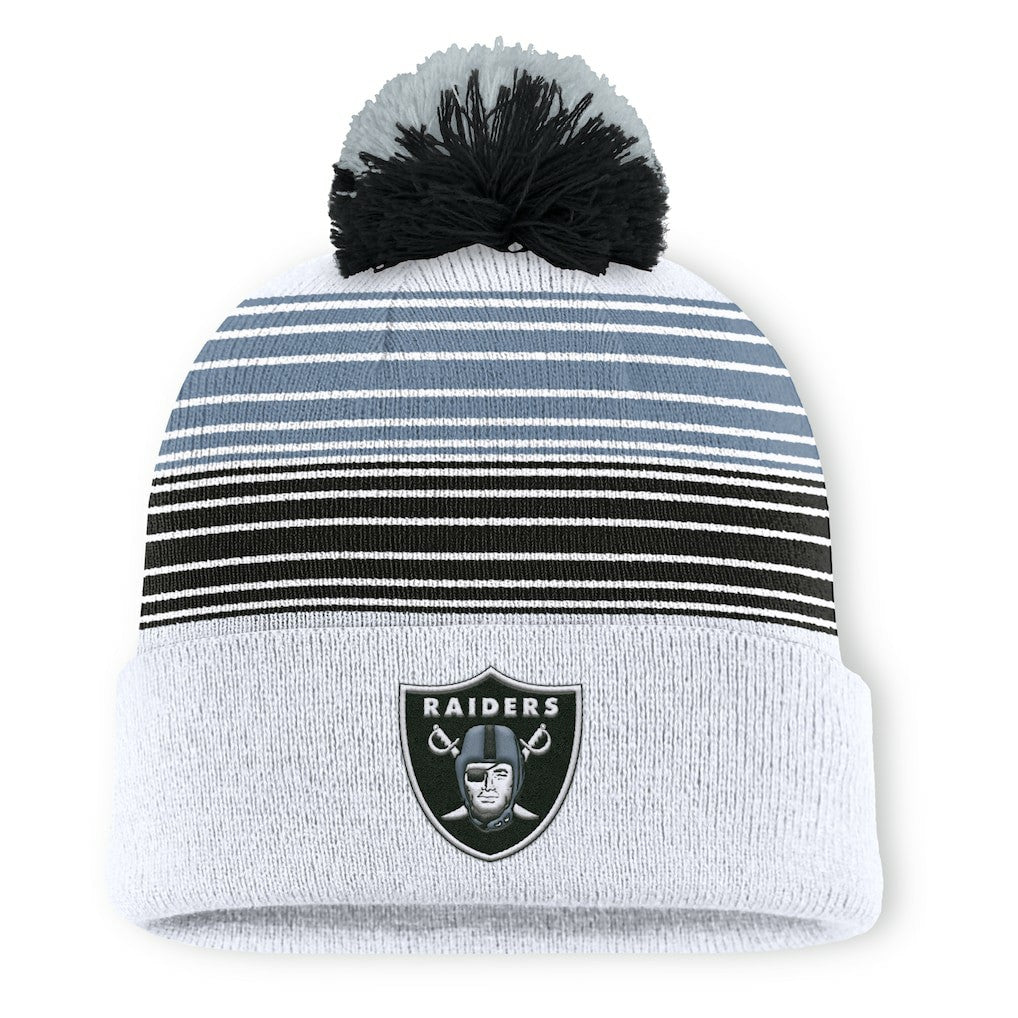 NFL Las Vegas Raiders Ghost Cuffed Knit Hat with Pom