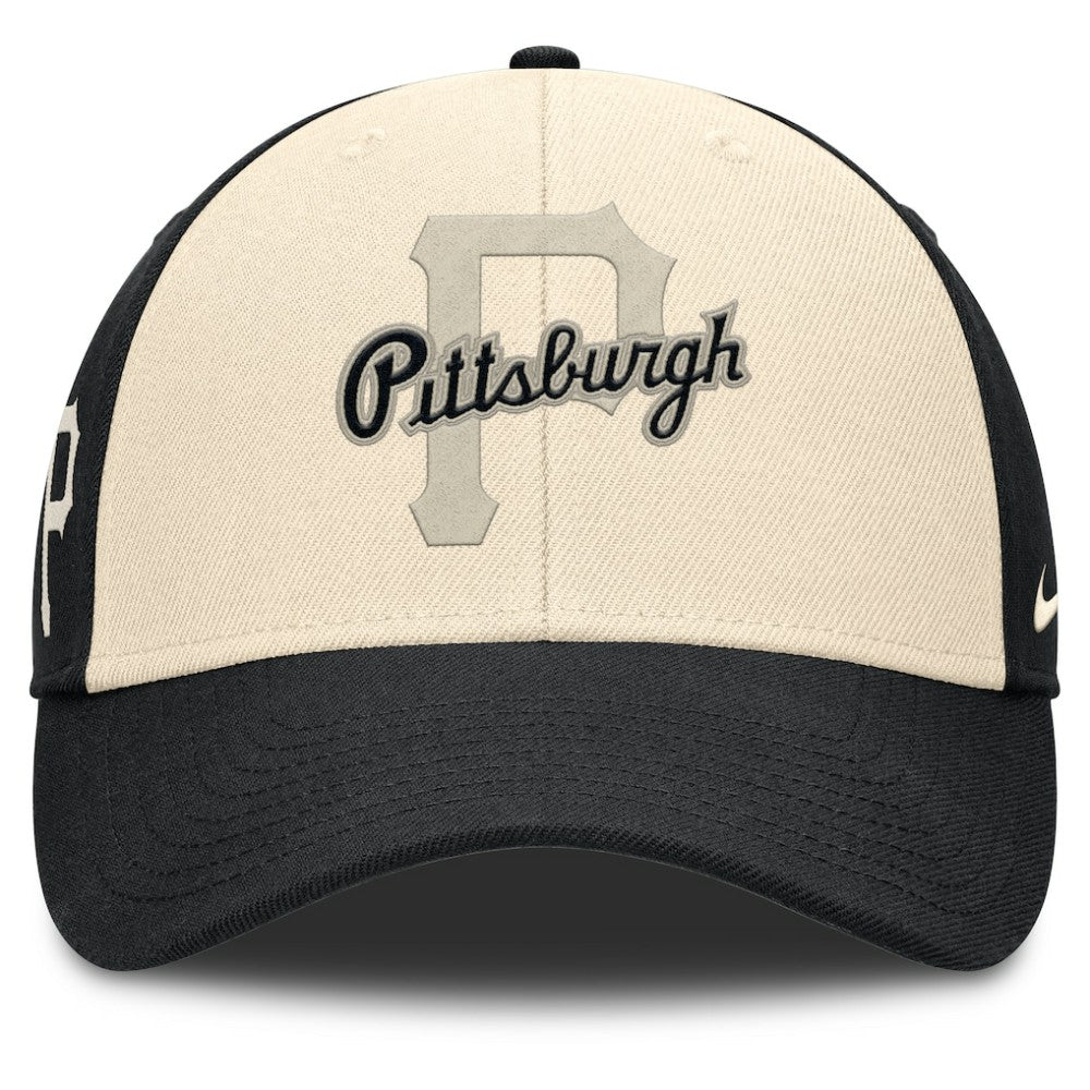 Pittsburgh Pirates Statement Club Performance Adjustable Hat - Black/Natural | Nike