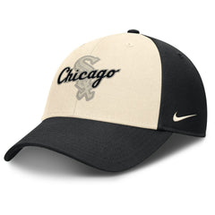 Chicago White Sox Statement Club Performance Adjustable Hat - Black/Natural | Nike