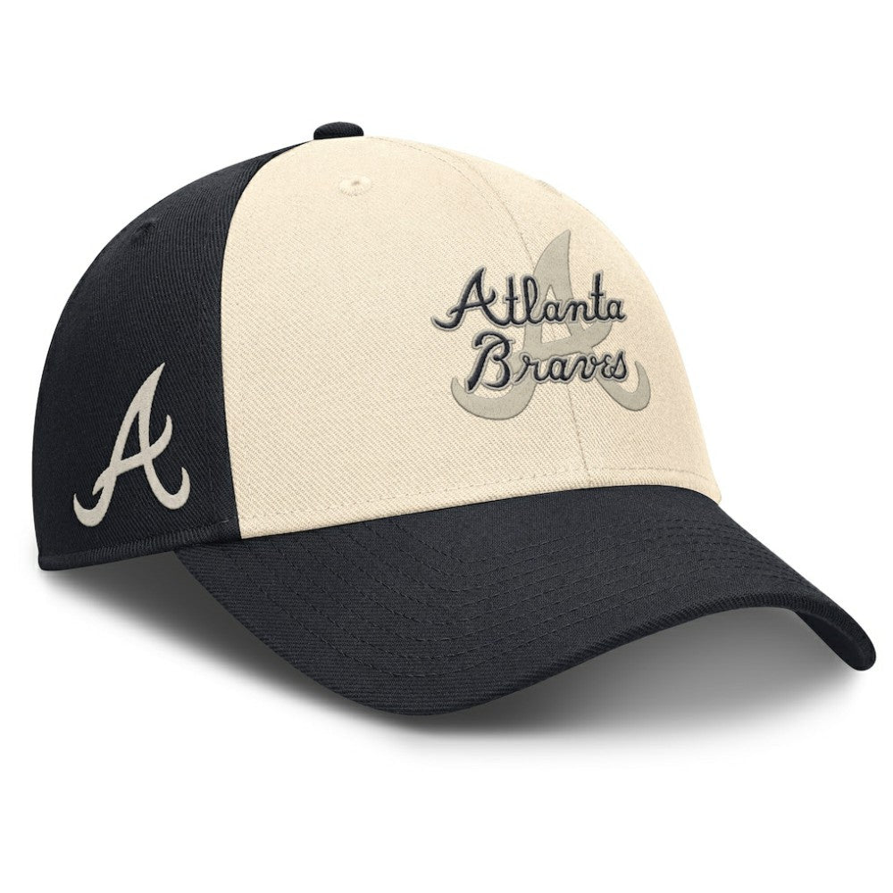 Atlanta Braves Statement Club Performance Adjustable Hat - Navy/Natural | Nike
