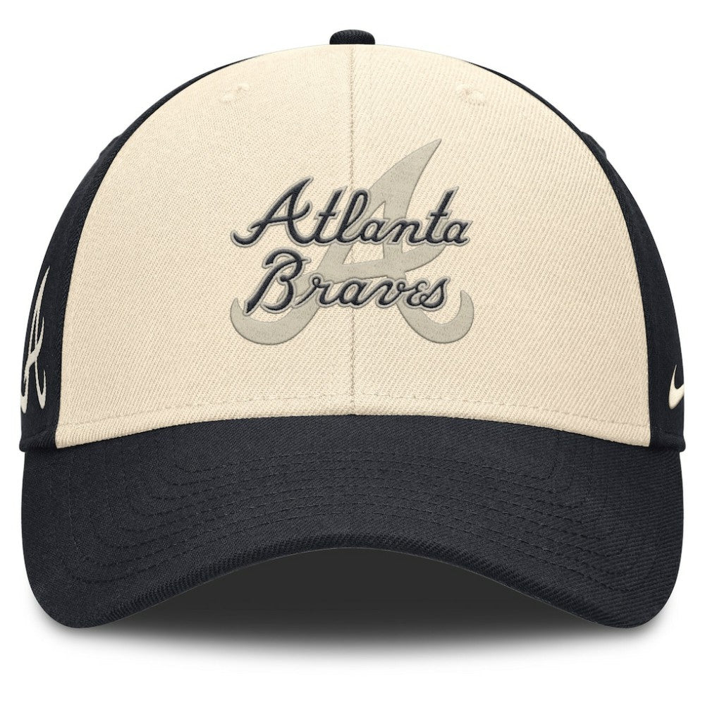 Atlanta Braves Statement Club Performance Adjustable Hat - Navy/Natural | Nike
