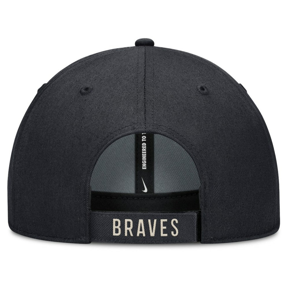 Atlanta Braves Statement Club Performance Adjustable Hat - Navy/Natural | Nike