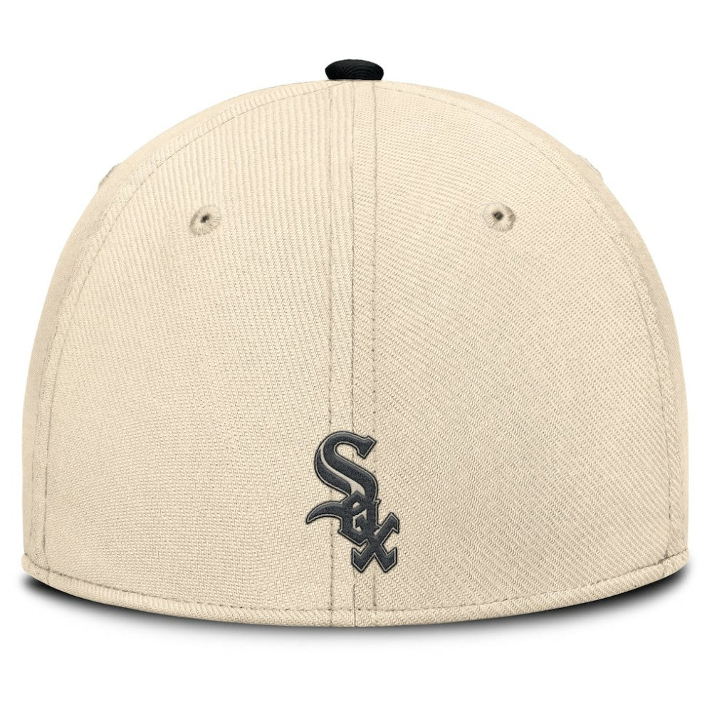 Chicago White Sox Statement Rise Performance Flex Hat - Natural/Black | Nike
