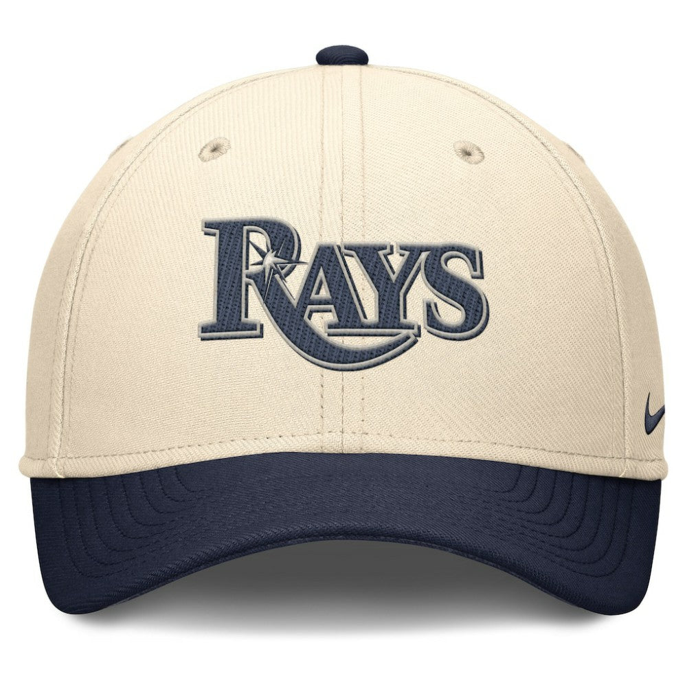 Tampa Bay Rays Statement Rise Performance Flex Hat - Natural/Navy | Nike