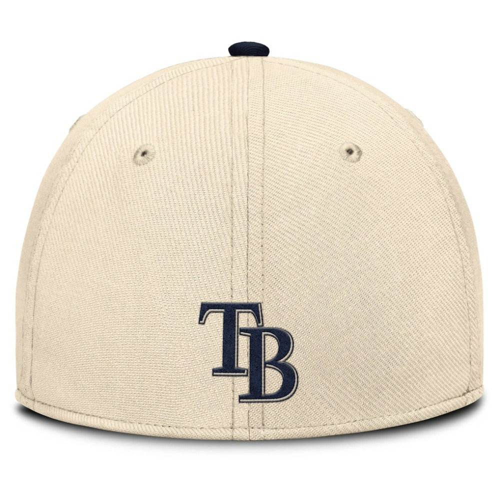 Tampa Bay Rays Statement Rise Performance Flex Hat - Natural/Navy | Nike