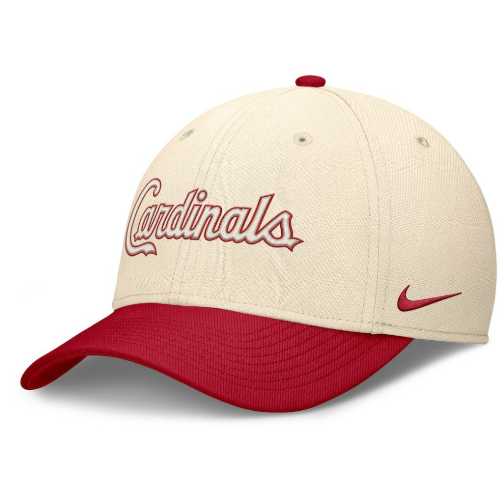 St. Louis Cardinals Statement Rise Performance Flex Hat - Natural/Red | Nike