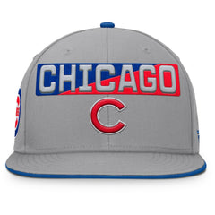Chicago Cubs Punchout Snapback Hat - Gray