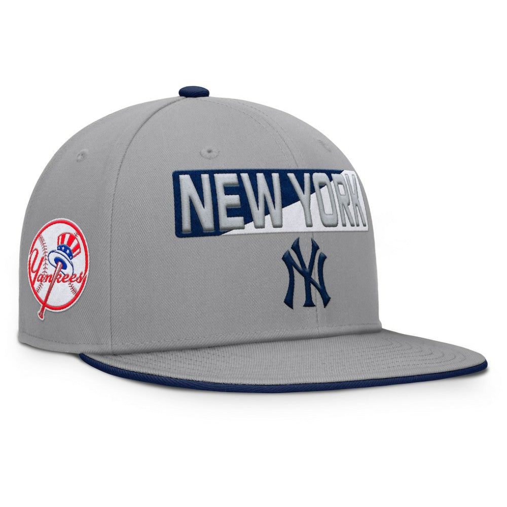 New York Yankees Punchout Snapback Hat - Gray