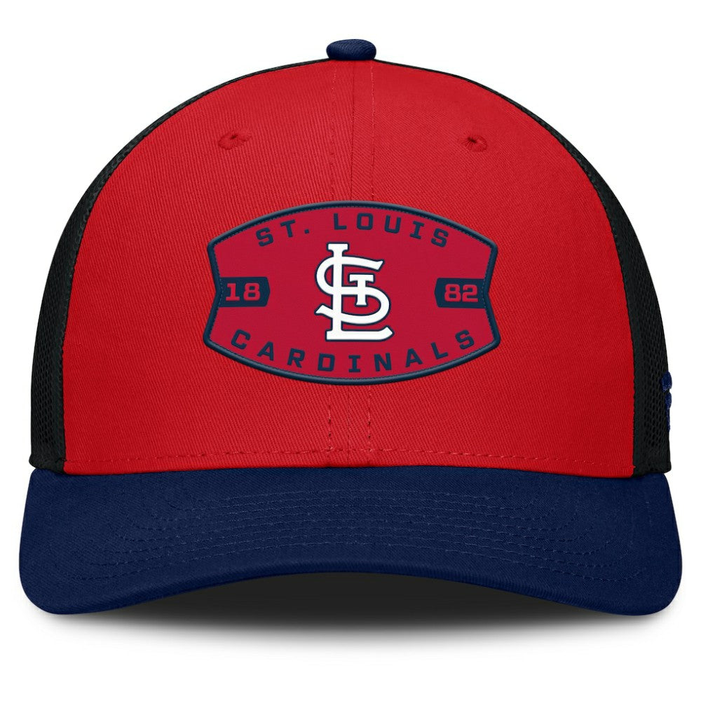 St. Louis Cardinals Cutoff Adjustable Trucker Hat - Red/Navy