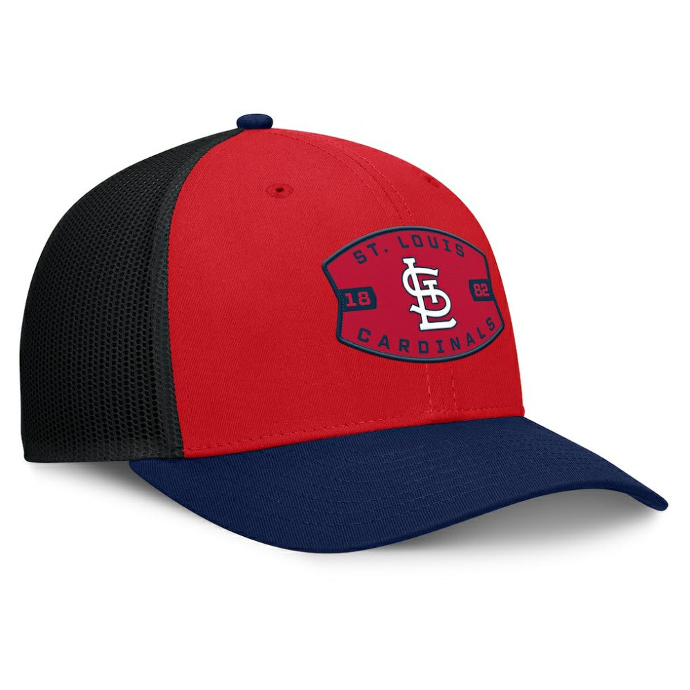 St. Louis Cardinals Cutoff Adjustable Trucker Hat - Red/Navy