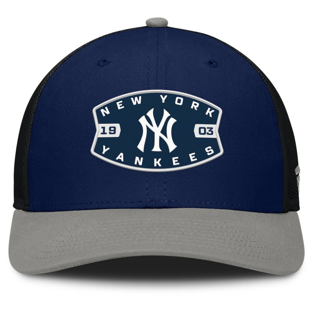 New York Yankees Cutoff Adjustable Trucker Hat - Navy/Gray