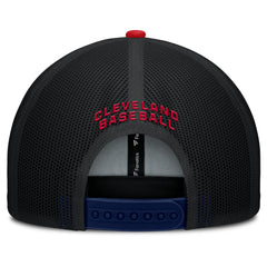 Cleveland Guardians Cutoff Adjustable Trucker Hat - Navy/Red