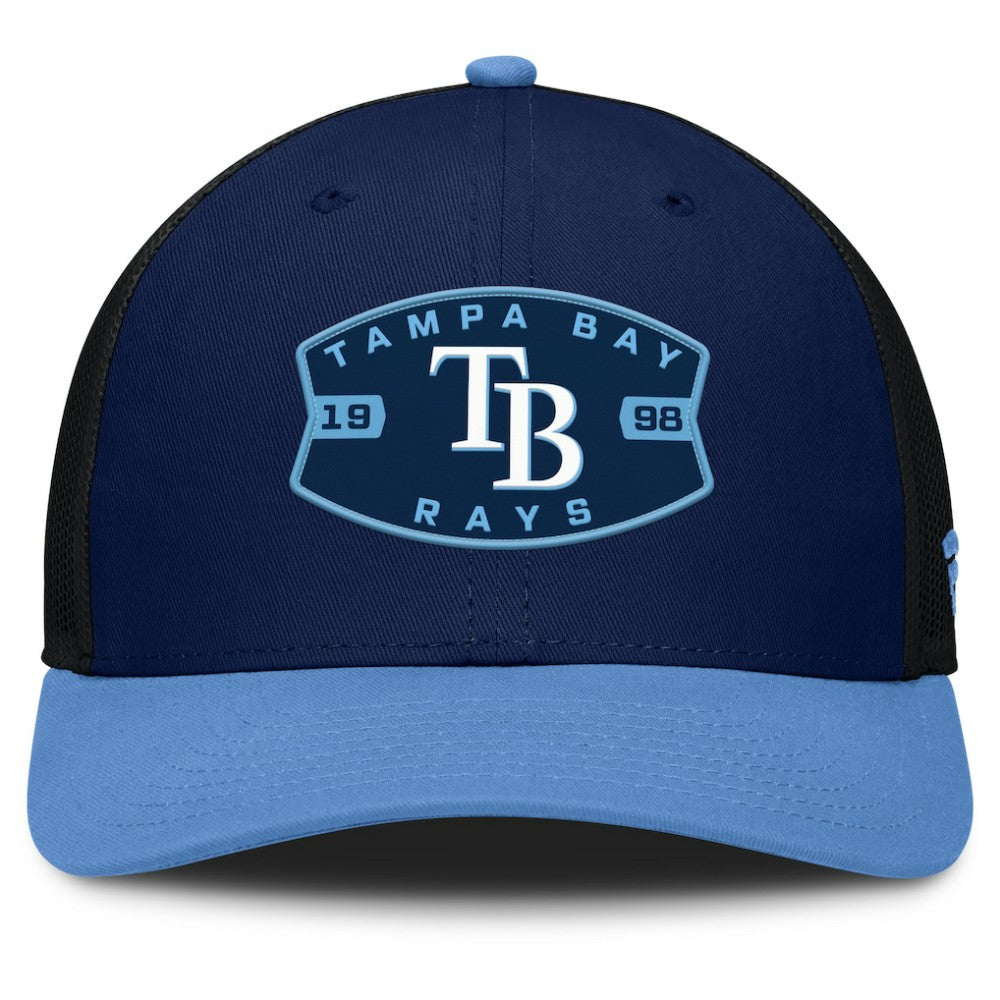 Tampa Bay Rays Cutoff Adjustable Trucker Hat - Navy/Light Blue