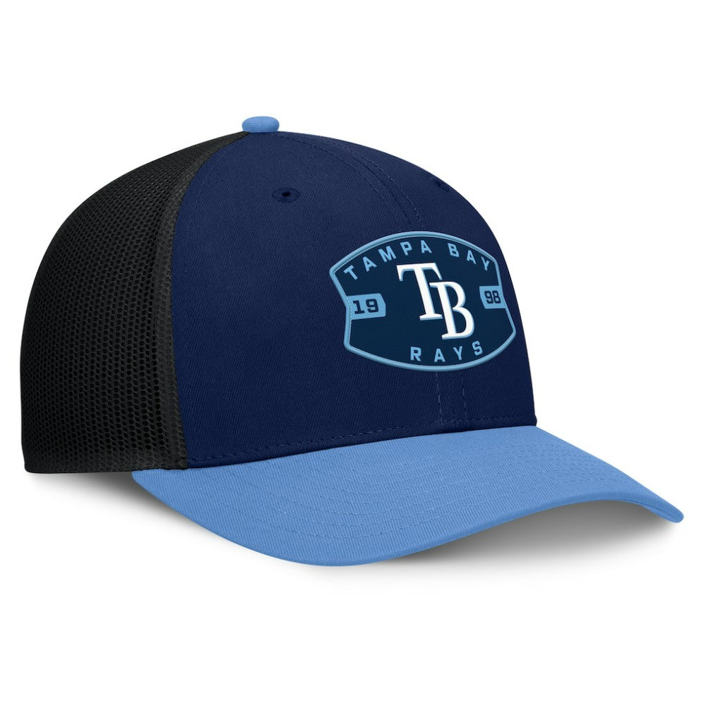 Tampa Bay Rays Cutoff Adjustable Trucker Hat - Navy/Light Blue