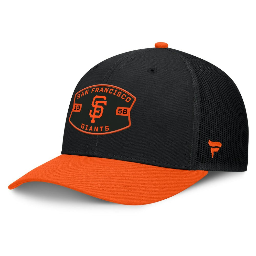 San Francisco Giants Cutoff Adjustable Trucker Hat - Black/Orange