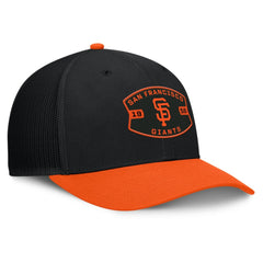 San Francisco Giants Cutoff Adjustable Trucker Hat - Black/Orange