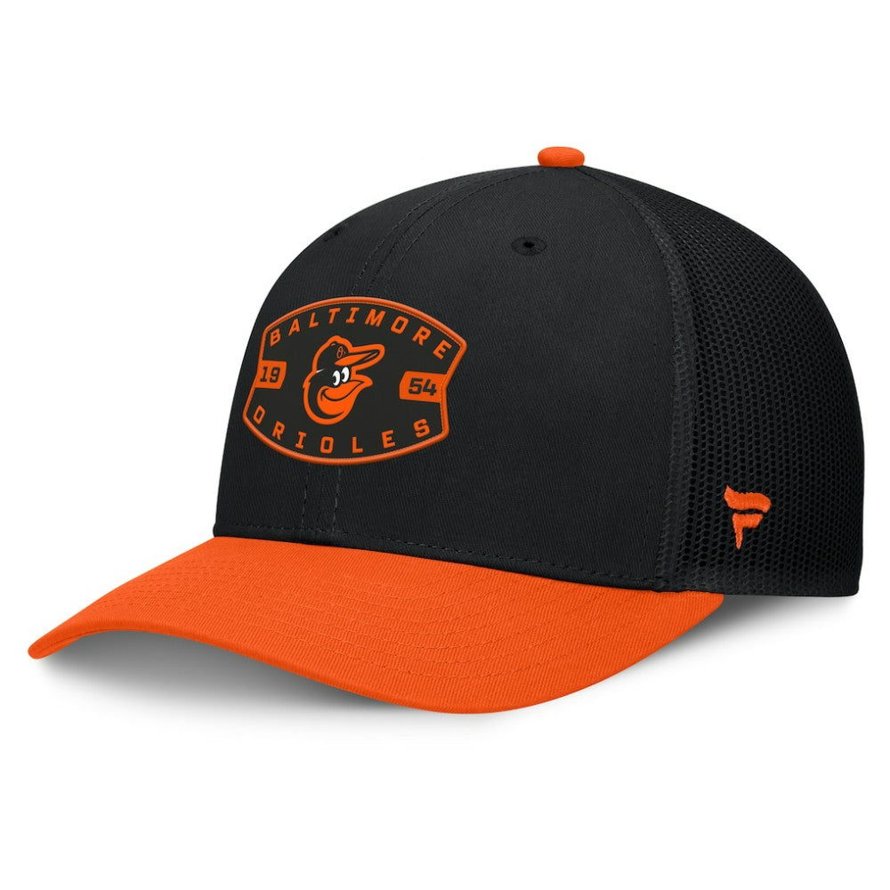 Baltimore Orioles Cutoff Adjustable Trucker Hat - Black/Orange