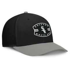 Chicago White Sox Cutoff Adjustable Trucker Hat - Black/Gray