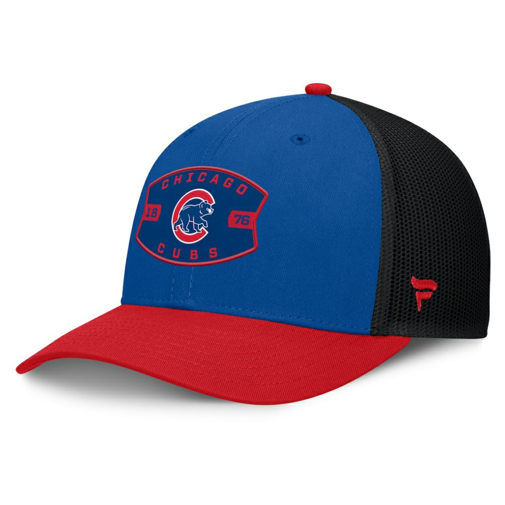 Chicago Cubs Cutoff Adjustable Trucker Hat - Royal/Red