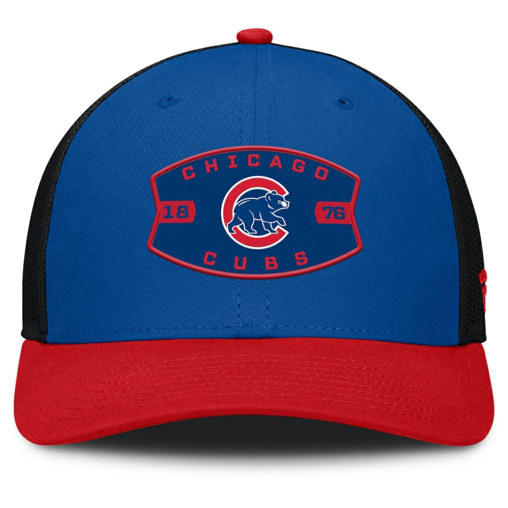 Chicago Cubs Cutoff Adjustable Trucker Hat - Royal/Red