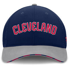 Cleveland Guardians Pennant Flex Hat - Navy/Gray