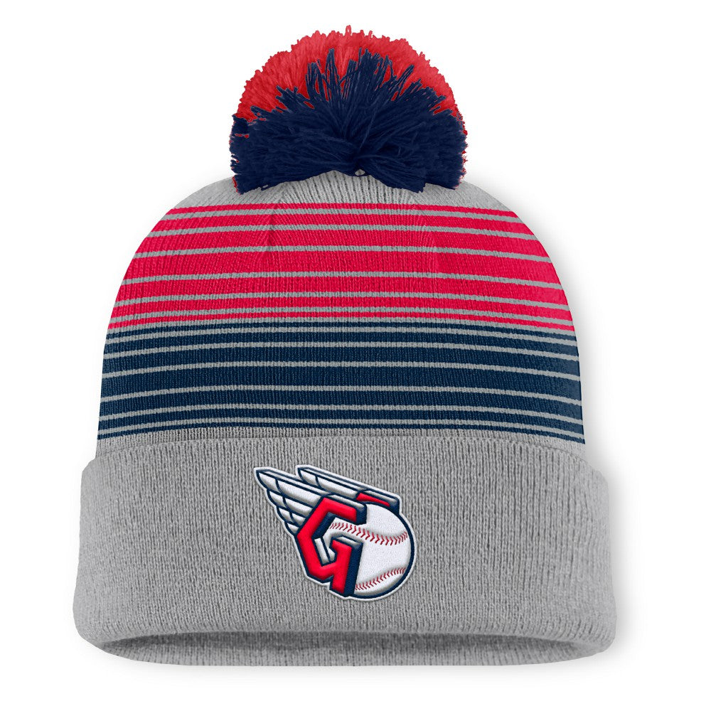 Cleveland Guardians Balk Cuffed Knit Hat with Pom - Gray