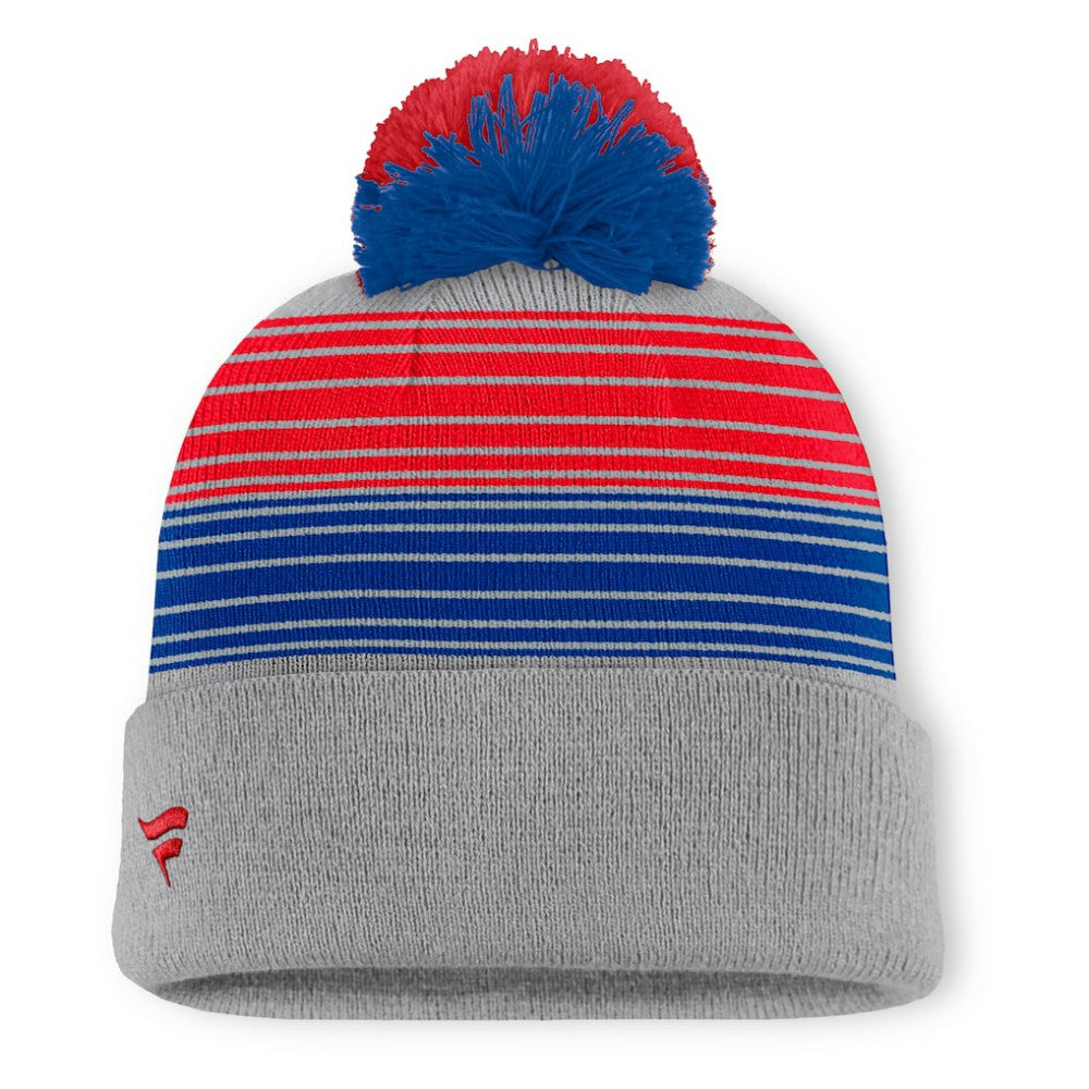 Chicago Cubs Balk Cuffed Knit Hat with Pom - Gray