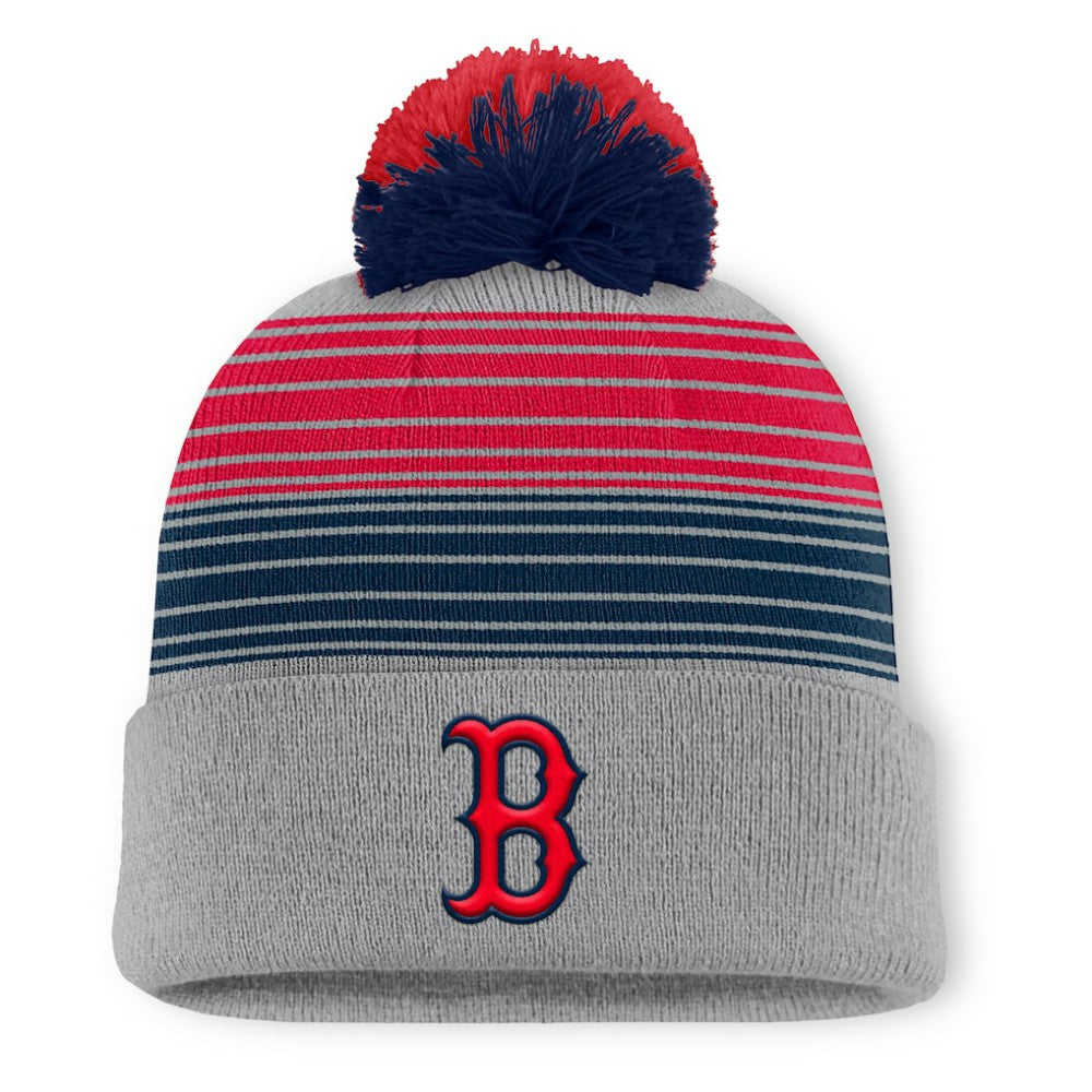 Boston Red Sox Balk Cuffed Knit Hat with Pom - Gray