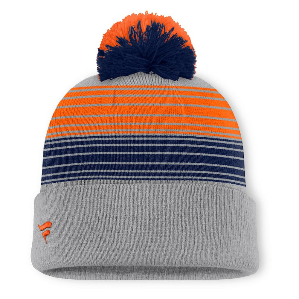 Detroit Tigers Balk Cuffed Knit Hat with Pom - Gray