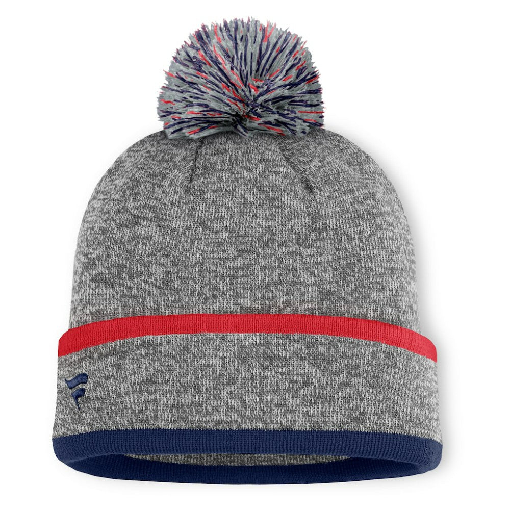 Boston Red Sox Backstop Cuffed Knit Hat with Pom - Heather Gray
