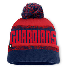 Cleveland Guardians No-Doubter Cuffed Knit Hat with Pom - Navy/Red