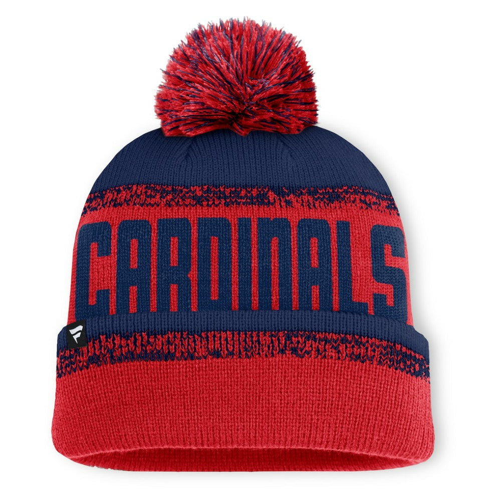 St. Louis Cardinals No-Doubter Cuffed Knit Hat with Pom - Red/Navy