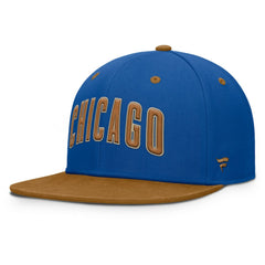 Chicago Cubs Splinter Fitted Hat - Royal/Tan