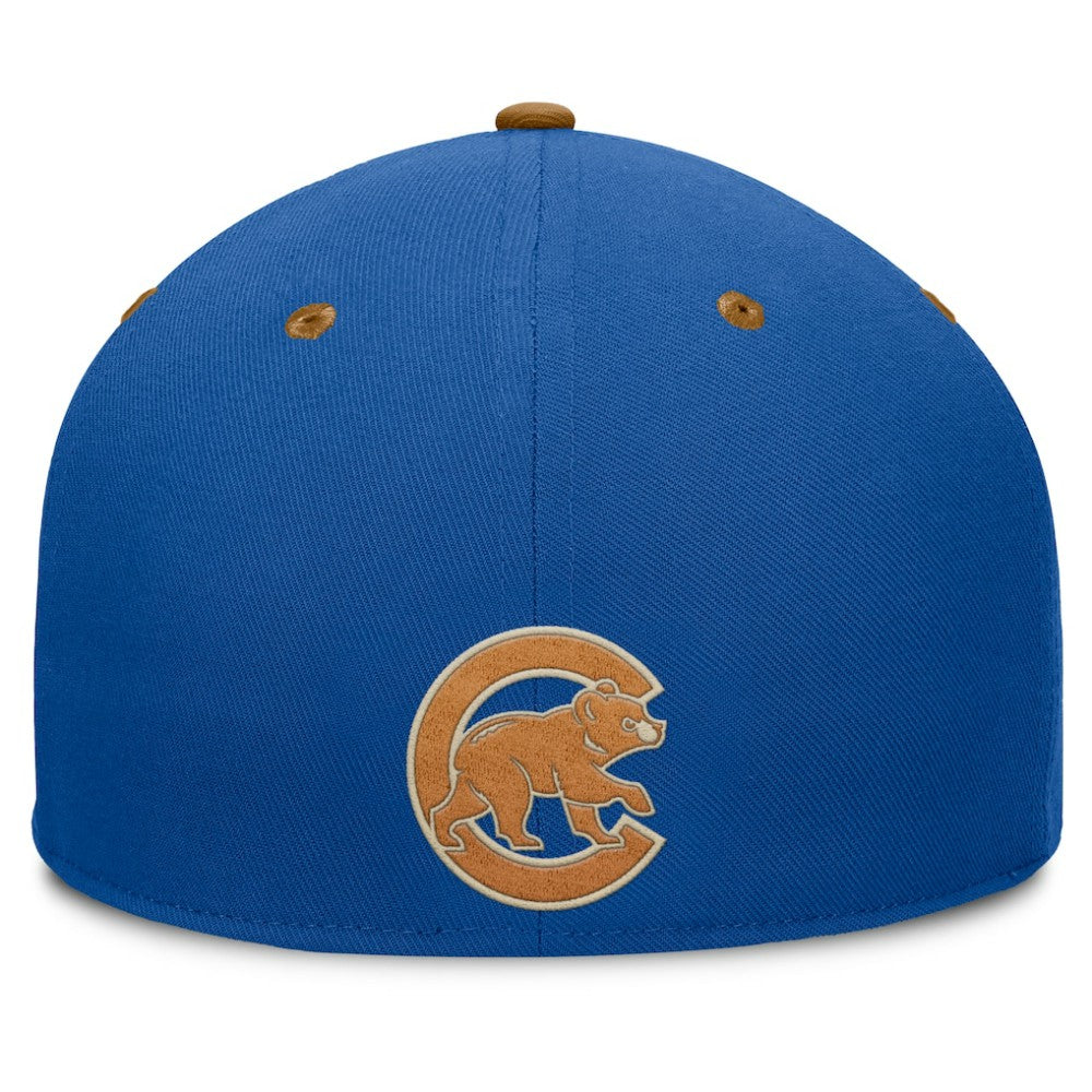 Chicago Cubs Splinter Fitted Hat - Royal/Tan