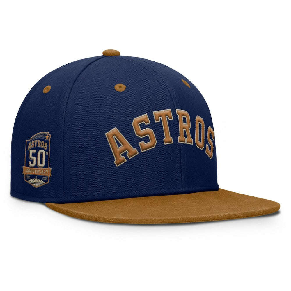 Houston Astros Splinter Fitted Hat - Navy/Tan